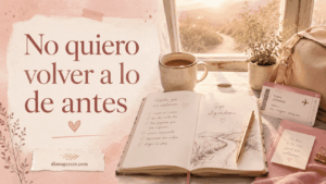 No quiero volver a lo de antes
